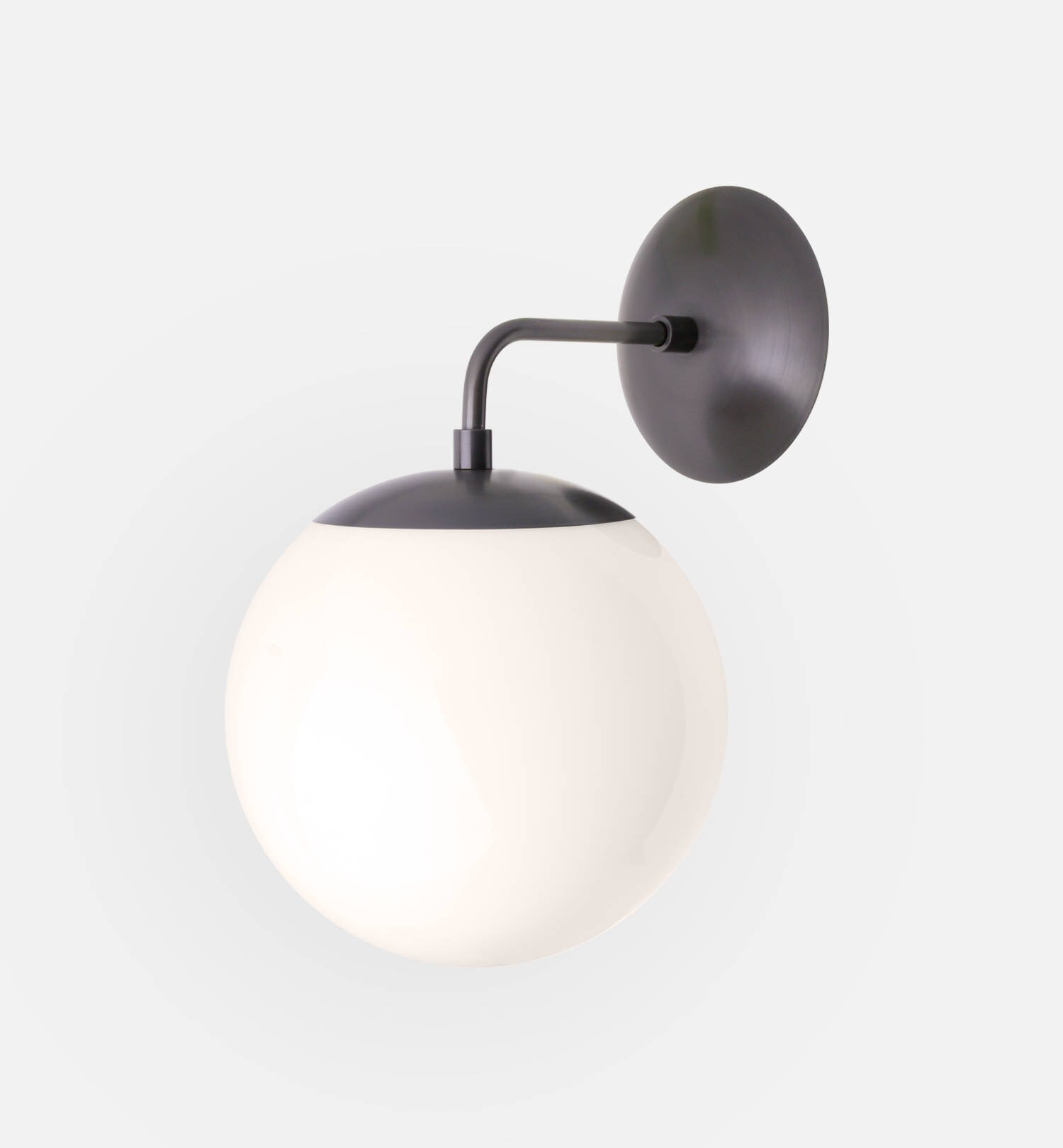 Luxury Minimalist Wall Light – Black Globe Sconce, Modern Wave Design For Bedroom, Bathroom & Stylish Home Décor - Ireland