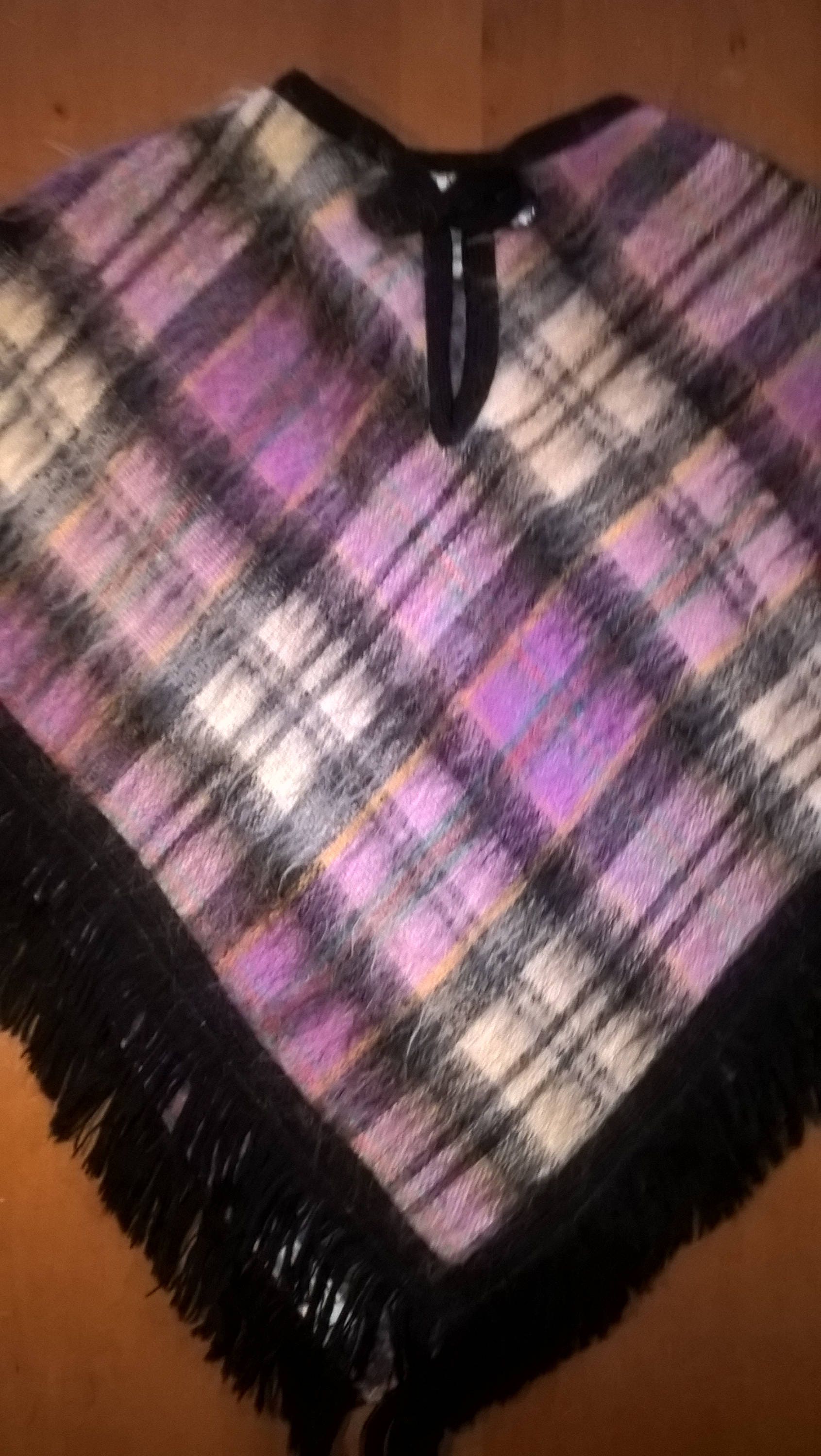Ben Nevis Highland exlusive Vintage 1960s Scottish Tartan Plaid mohair wool Cape panco by Ben Nevis