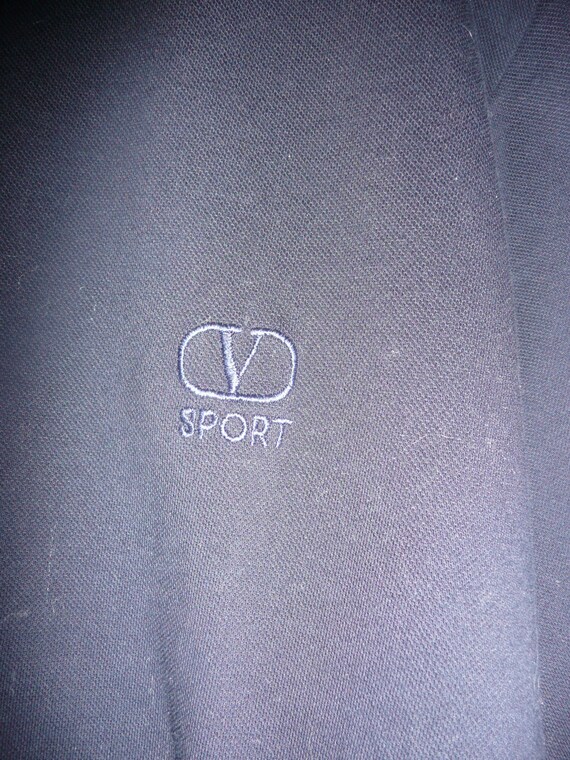 Valentino Sport 100% Cotton Dark Blue Mens Polo T-shirt