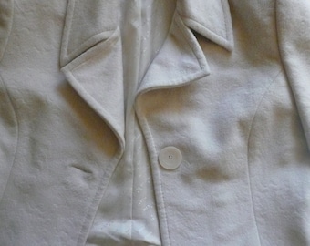 vintage 1970&#39;s white  Pierre Balmain Paris  jacket   sz Medium