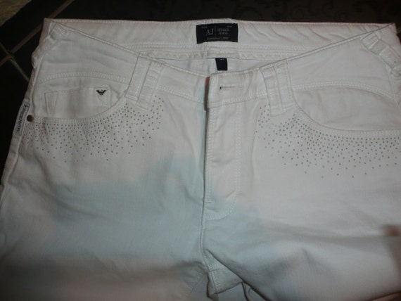 womens armani straight leg jeans
