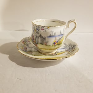 Royal Albert Rosedale - Tea Cup and Saucer England Bone China