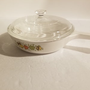 Vintage Corning Ware Spice Of Life 6 3/4 Inch Skillet P-83-B With Lid