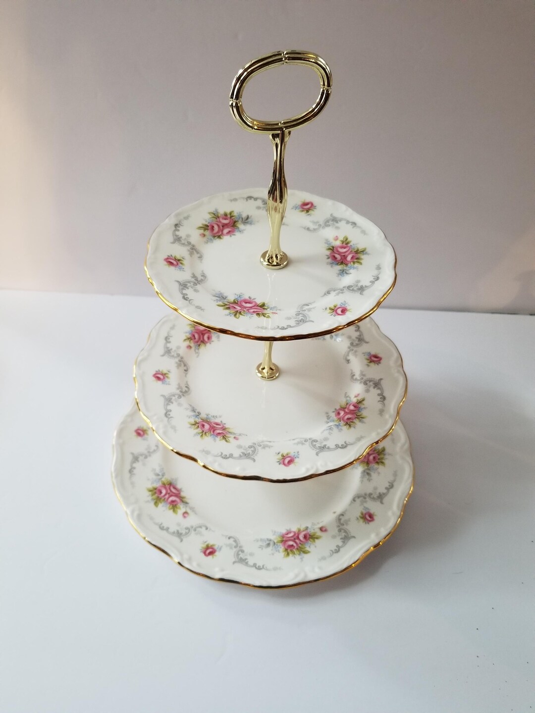 Royal Albert Tranquillity - 3 Tier Dainty Serving Plate - England