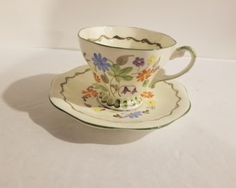 英国COALPORT　C&S Antique England Coalport Porcelain Set of Cups & Saucers - Vintage