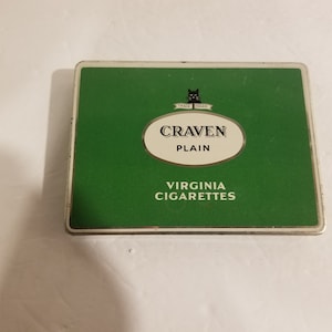 Vintage Cigarette Tin - Craven Plain