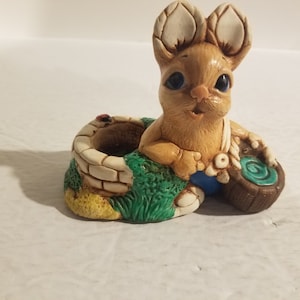 Woodlander Rabbit - Wally - Hand Painted Stoneware - Mereside England