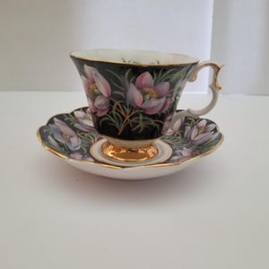 Royal Albert Provincial Flowers Prairie Crocus Tea Cup and Saucer - Made in England