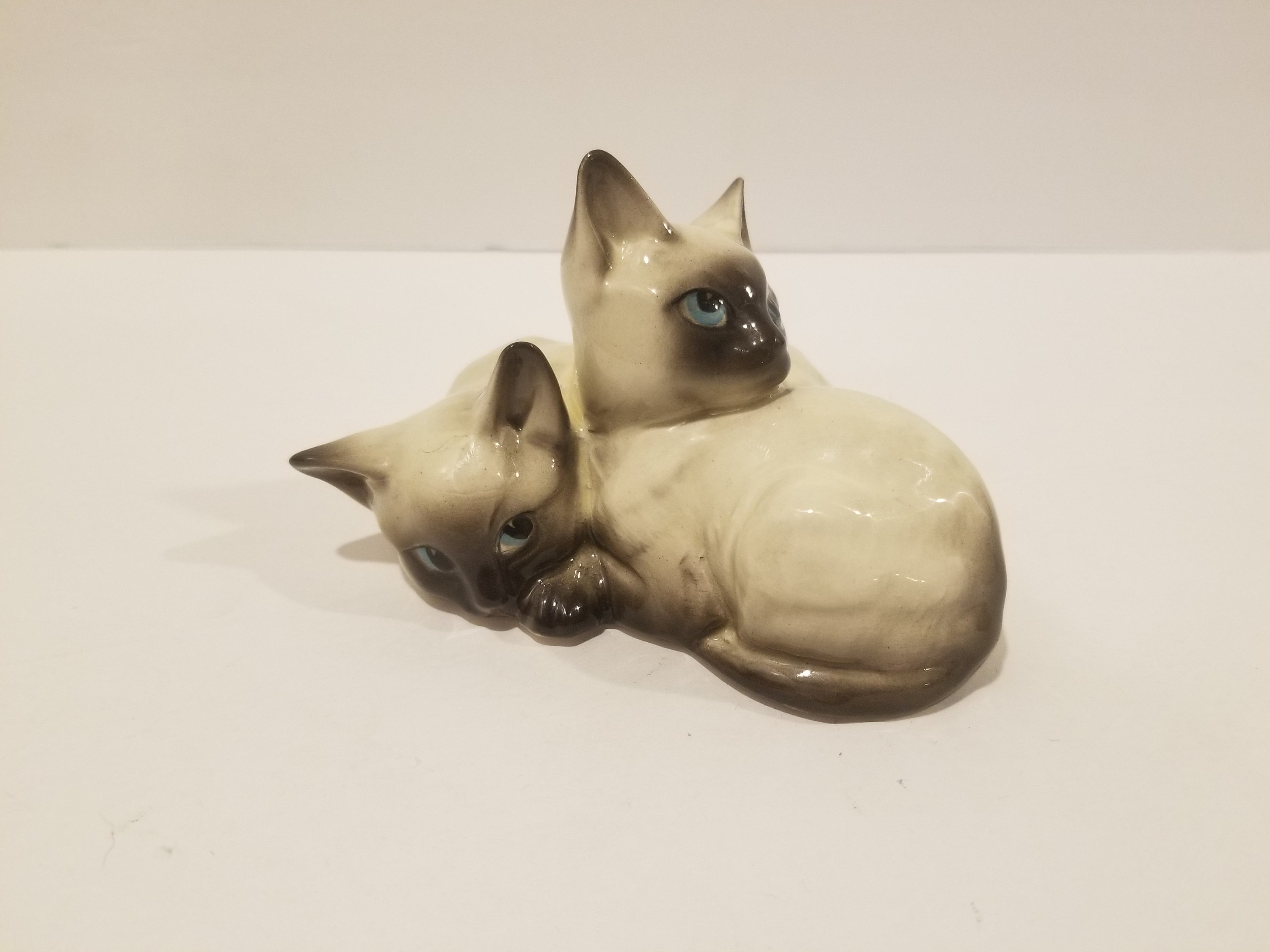 ヴィンテージ ベスウィック イングランド シャム猫 子猫 磁器 置物