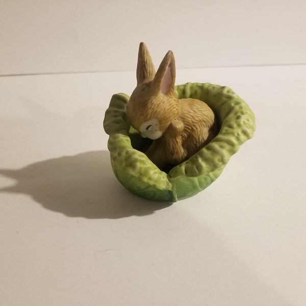 Woodland Surprises (Rabbit) by Jacqueline B Smith - Hand Painted Franklin Porcelain 1984