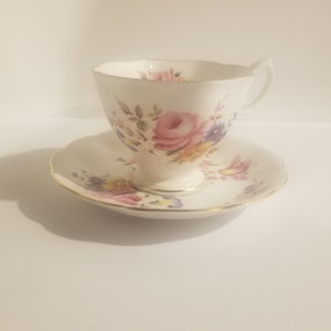 Royal Albert Floral Muti Color Tea Cup and Saucer England Bone China