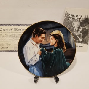 Collectable Plate - Critics Choice - Gone With The Wind Series - Scarlett Asks A Favor 787C (Bradex 84-G20-41.5) W J George 1991