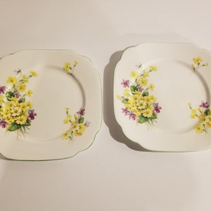 2 - Royal Albert - Primulette - Talerze boczne 6 3/4 cala Fine China Anglia