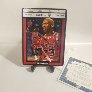 Piatto da collezione Bradford Exchange 1998 NBA Michael Jordan Ticket To Greatness Series - In Command