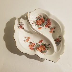 Royal Albert Centennial Rose Handled Candy Dish (England Bone China)