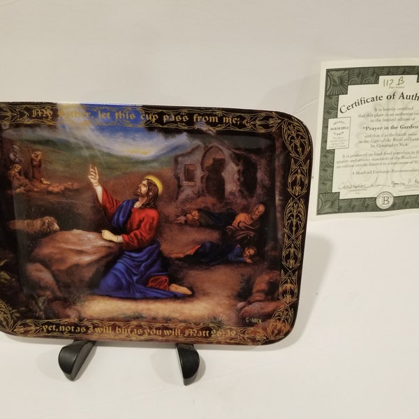 Collector Plate - Prayer In The Garden 117B - The Light Of The World (Bradex 84-B10-295.4)