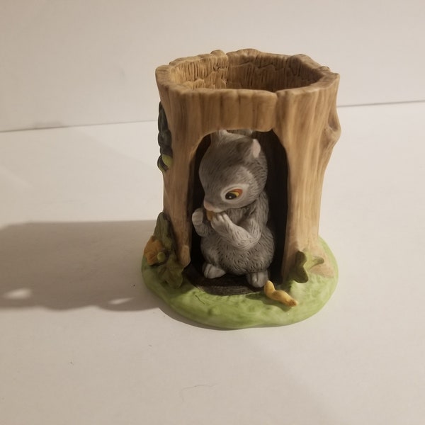 Woodland Surprises (Squirrel) by Jacqueline B Smith - Hand Painted Franklin Porcelain 1984