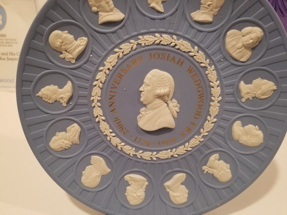 80ｓ【希少/箱付】ウェッジウッド「科学者」ジョサイア・ウェッジウッド 記念皿 ウェッジウッド記念プレート - ジョサイア・ウェッジウッド FRS 1730