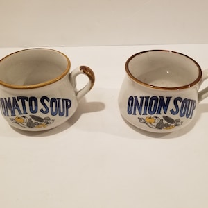 Set of 2 Vintage Hand Made Soup Bowl Mugs by Festival Made in Korea