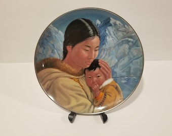 Collector Plate - People Of The Midnight Sun - 1877  Motherhood By Nori Peter - Kaiser Porcelain - West Germany