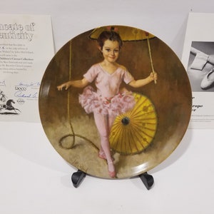 Collector Plate - McClelland Children&#39;s Circus Collection - 10061E Katie The Tightrope Walker (Bradex 84-R60-3.2) Knowles 1982