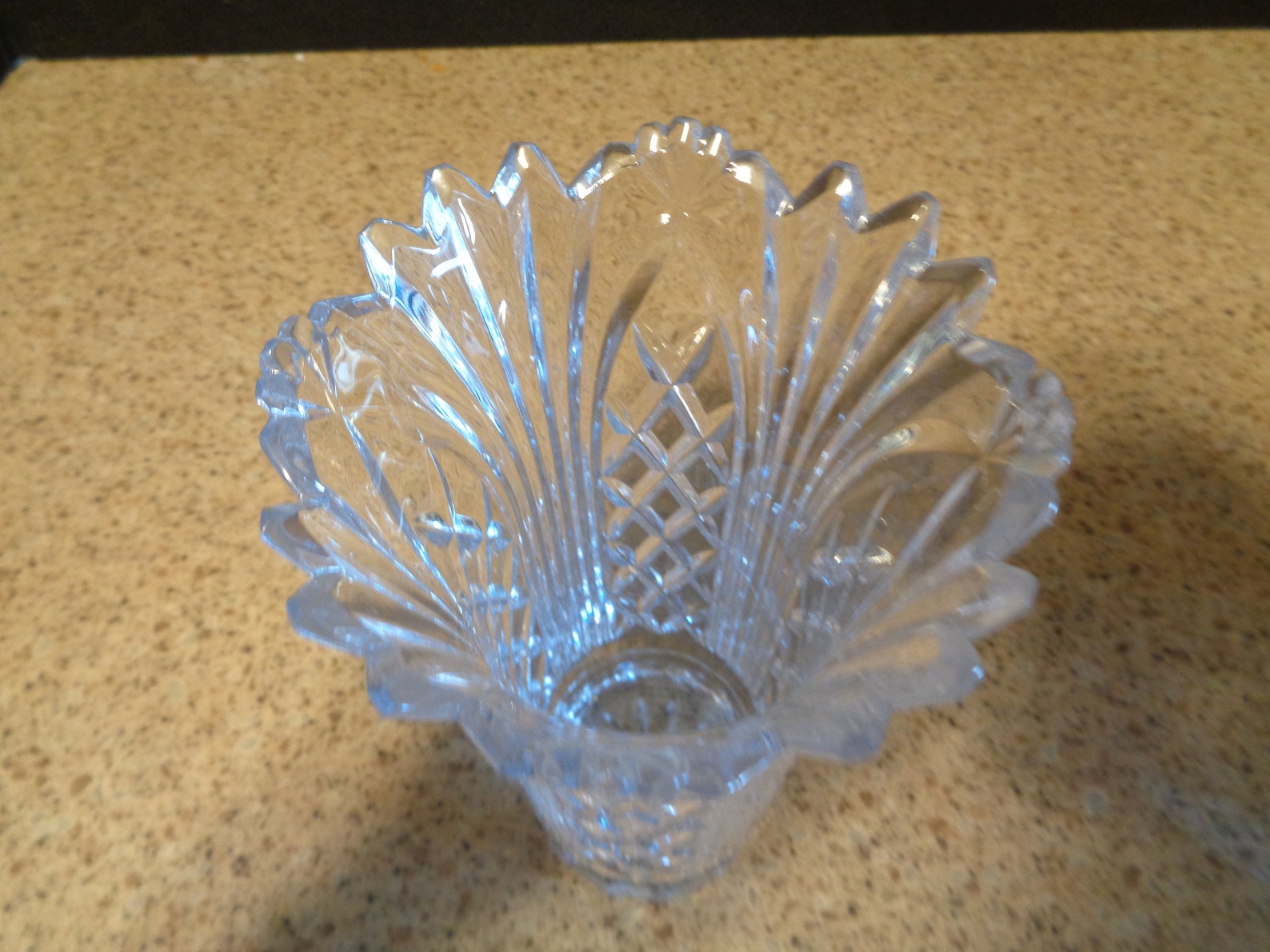 Vintage Cut crystal Clear Vase Made in Poland Etsy