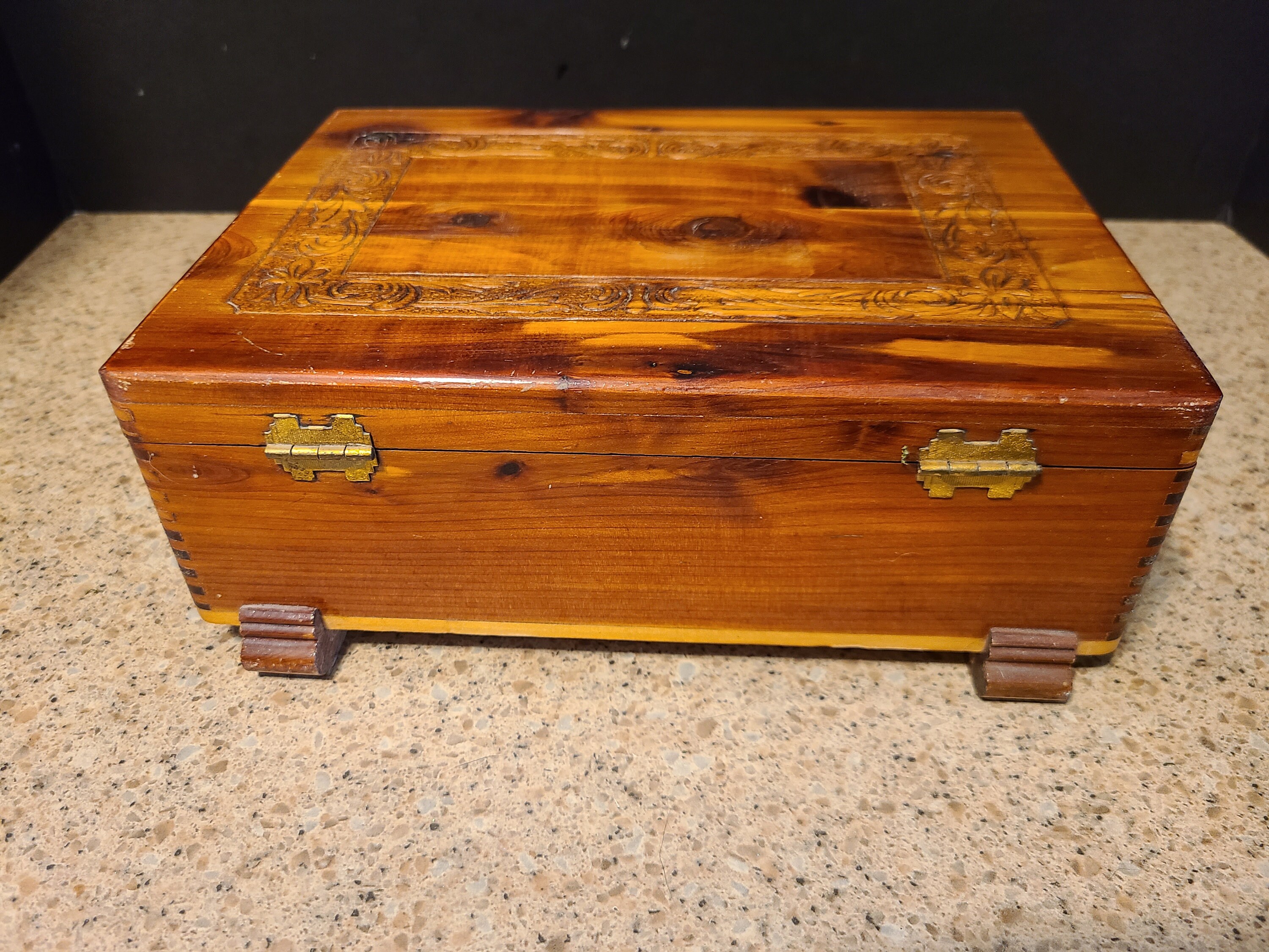 Vintage Miniature Cedar Chest Hope Chest Jewelry Box VGUC Etsy