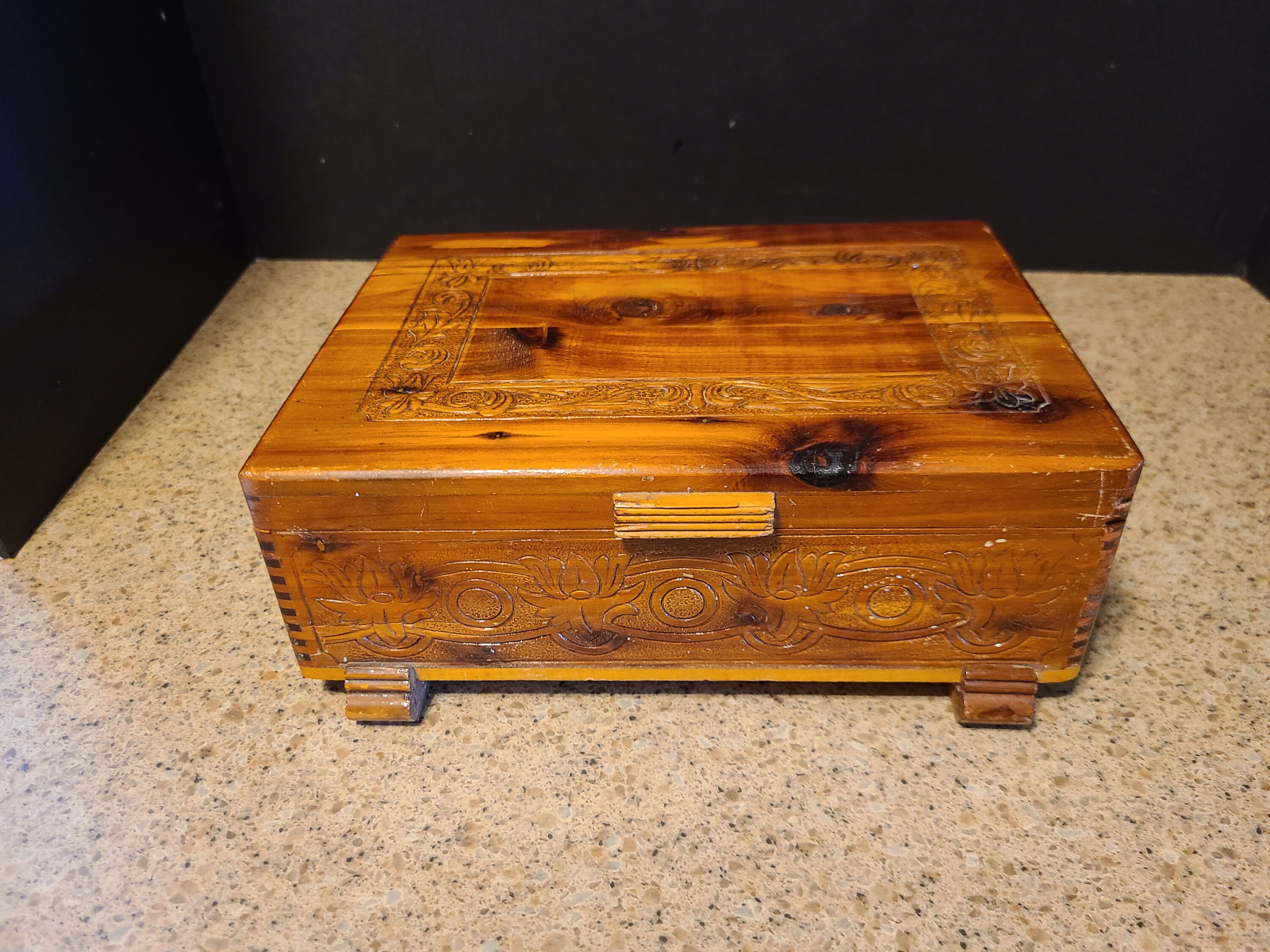 Vintage Miniature Cedar Chest Hope Chest Jewelry Box VGUC Etsy