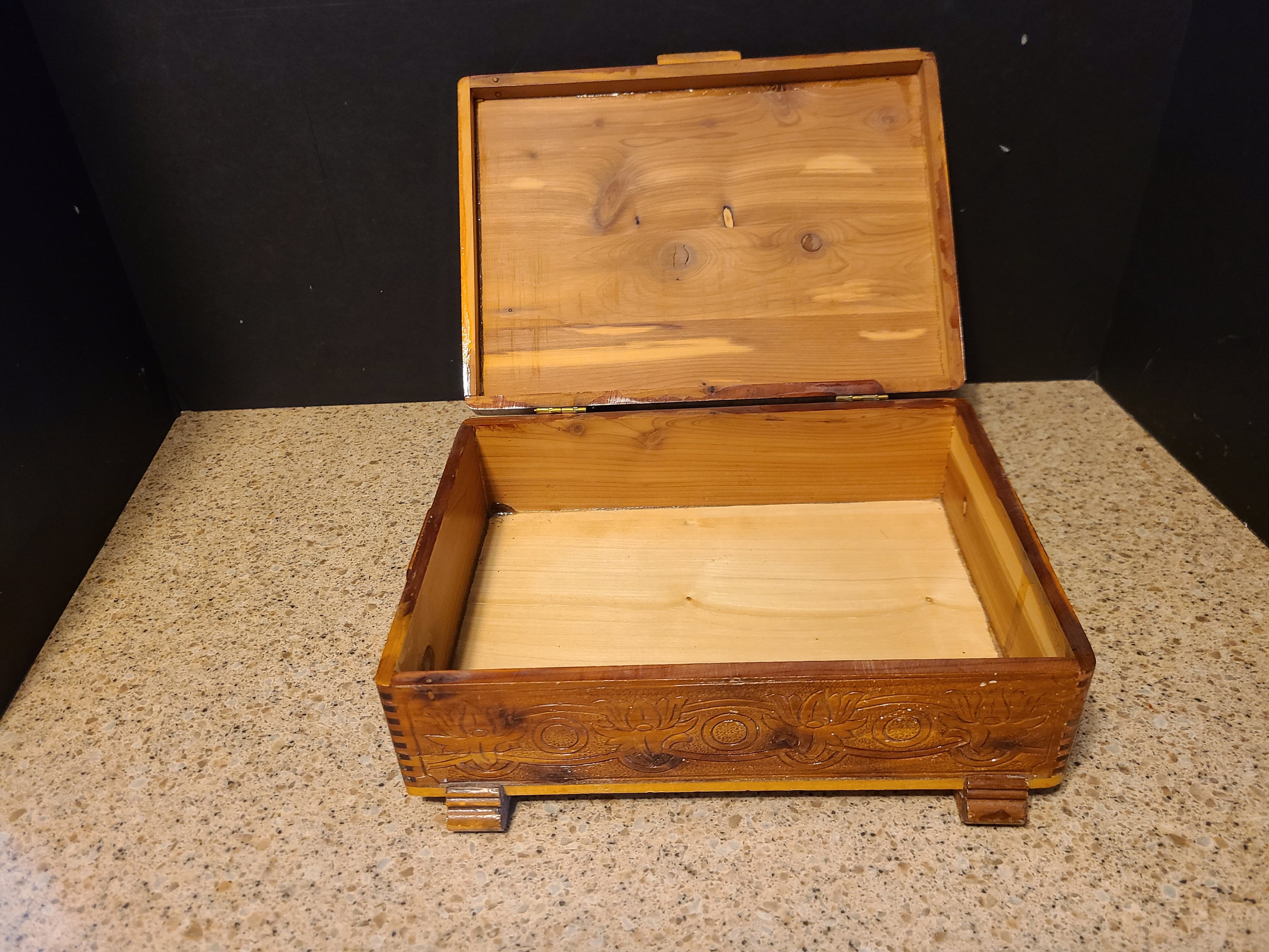Vintage Miniature Cedar Chest Hope Chest Jewelry Box VGUC Etsy