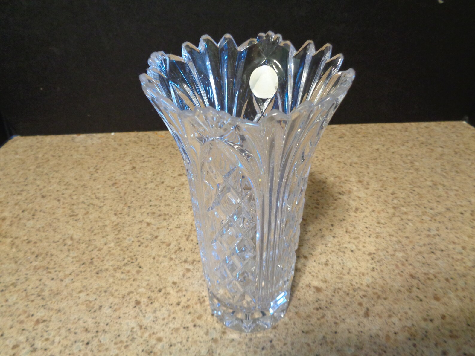 Vintage Cut crystal Clear Vase Made in Poland Etsy