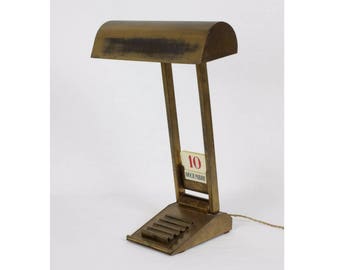 French Brass Desk Lamp