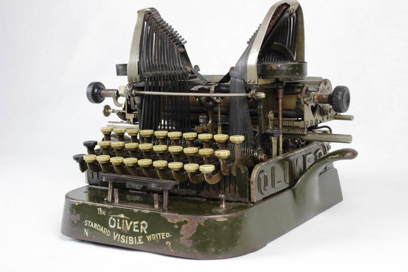 Oliver Typewriter No 3 // Olive Green Typewriter // Antique Etsy