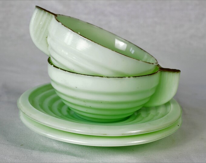 Art Deco Tea Cups // French Art Deco Cup and Saucer Etsy