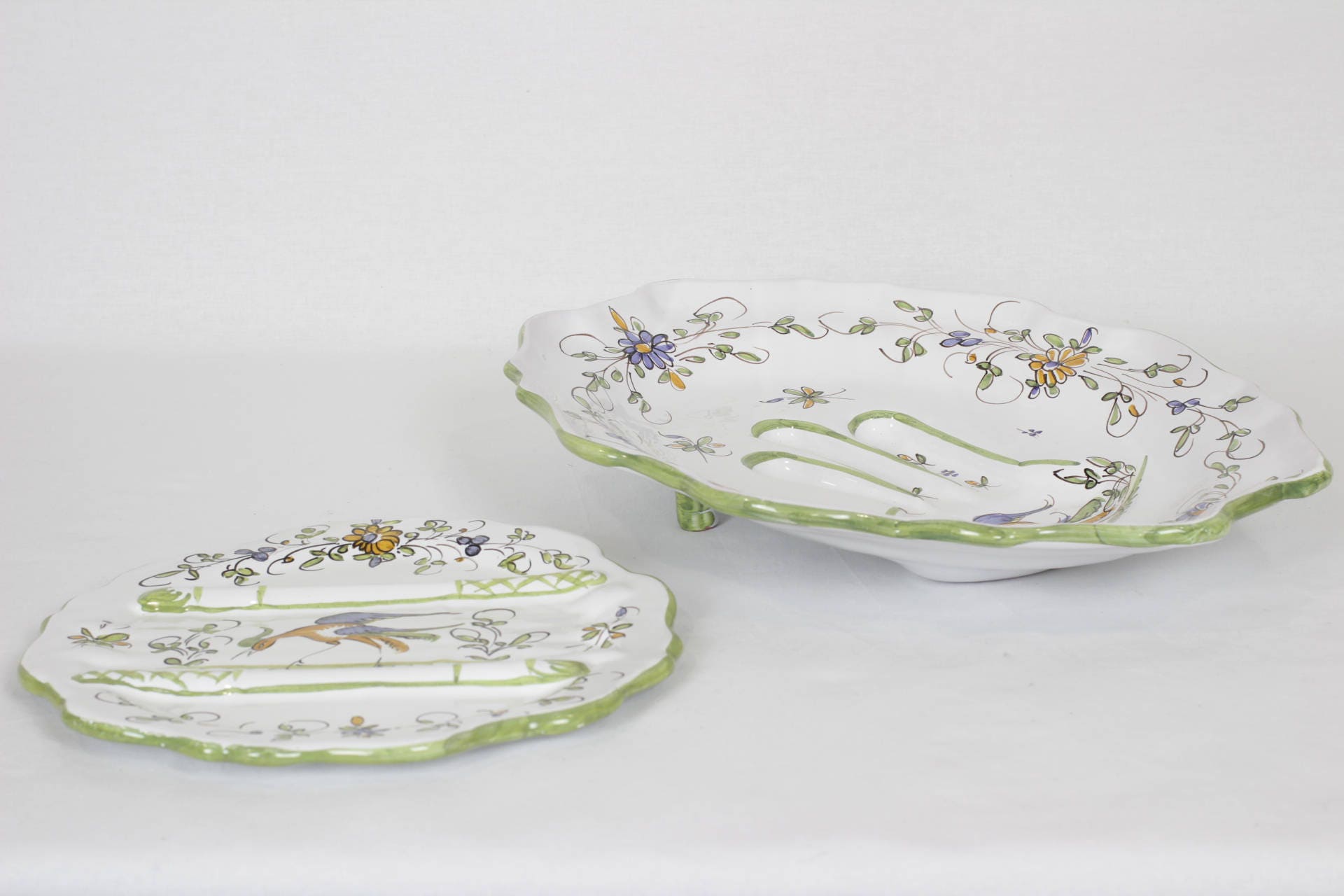 Asparagus Plates // Asparagus Serving Platter // Martres Etsy