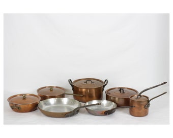 Collection of copper pans