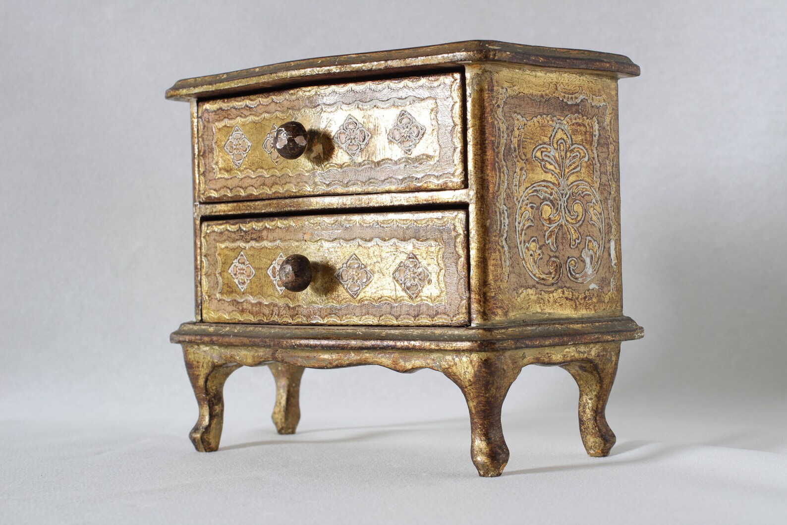 Musical Florentine Jewellery Box Italian Florentine Gold Etsy