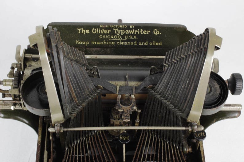 Oliver Typewriter No 3 // Olive Green Typewriter // Antique Etsy