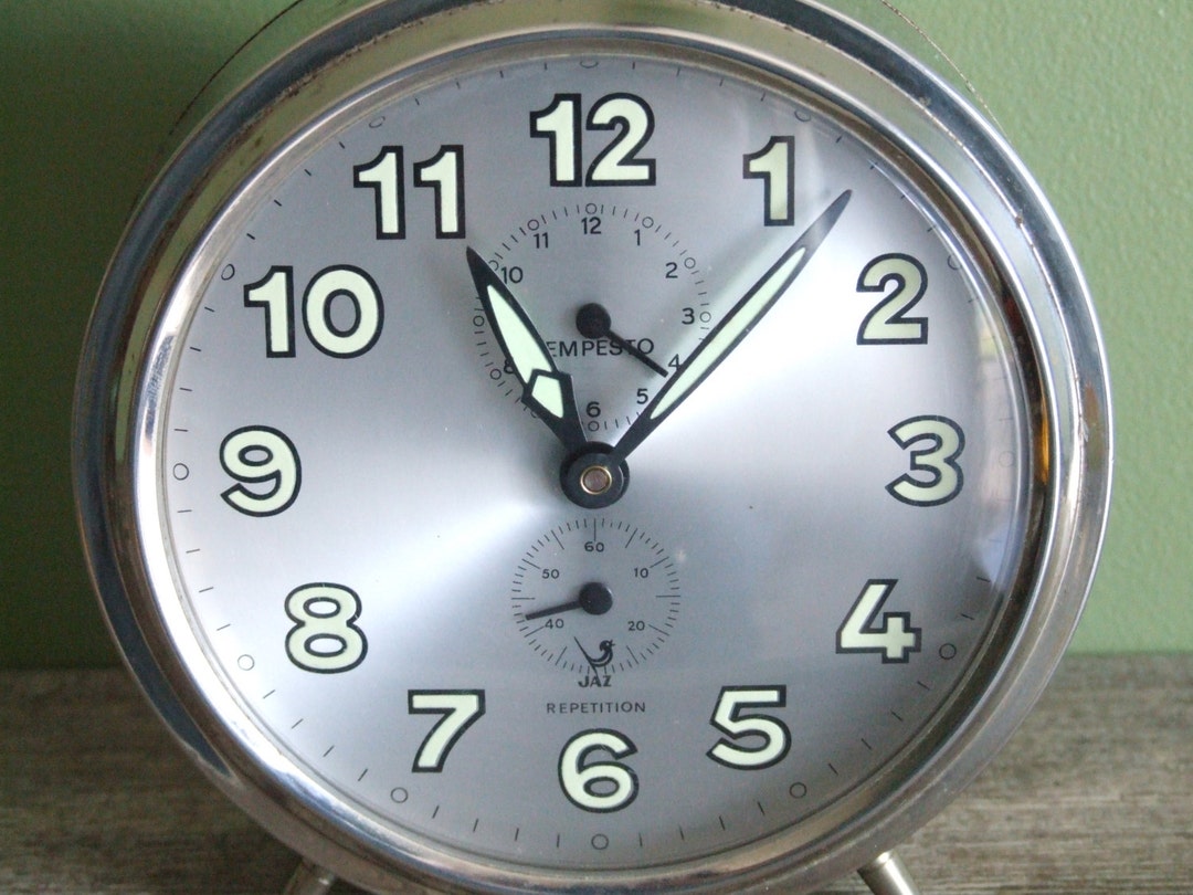 Retro Alarm Clock // Jaz Alarm Clock // Large Windup Alarm Clock Etsy