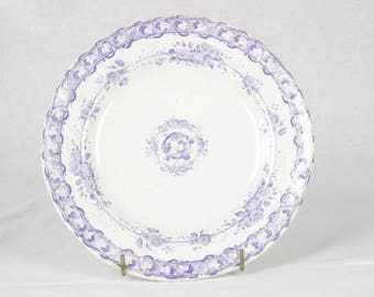 Antique Lavender Transfer ware Plate