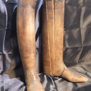 Antique French Cavalry Boot Stretchers Wooden Equestrian Shoe Lasts Vintage Formers