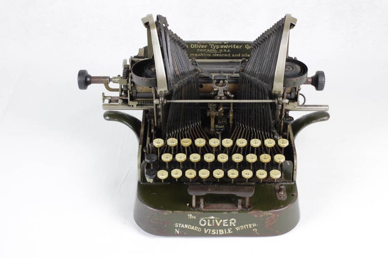 Oliver Typewriter No 3 // Olive Green Typewriter // Antique Etsy