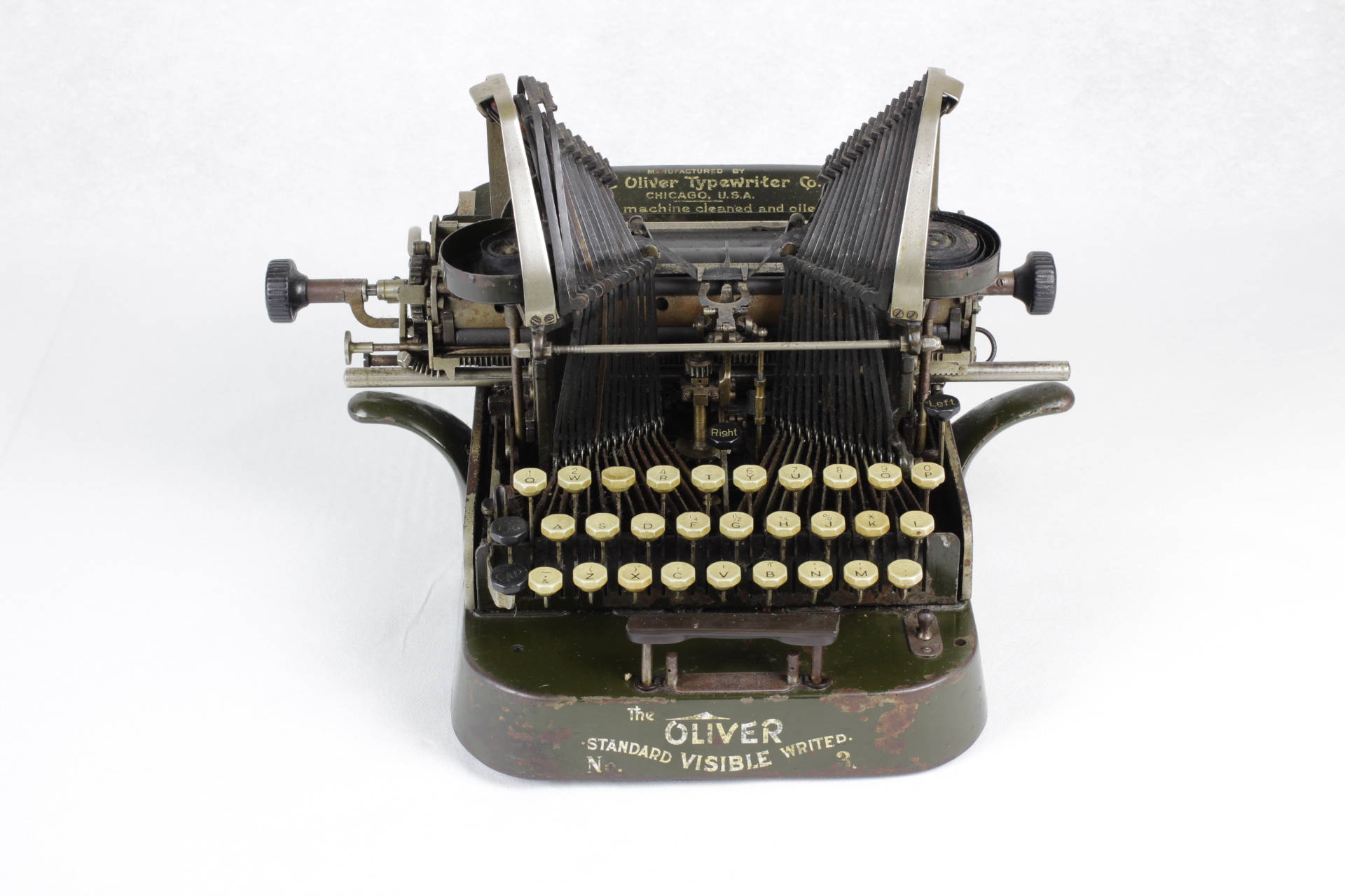Oliver Typewriter No 3 // Olive Green Typewriter // Antique Etsy