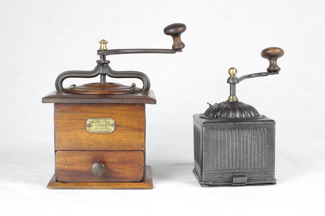 Antique French Coffee Grinder Etsy