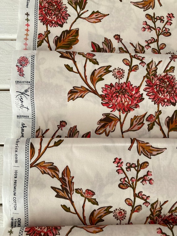 Cut Flowers Fortune Kismet Sharon Holland Art Gallery Fabrics Quilting Cotton Floral