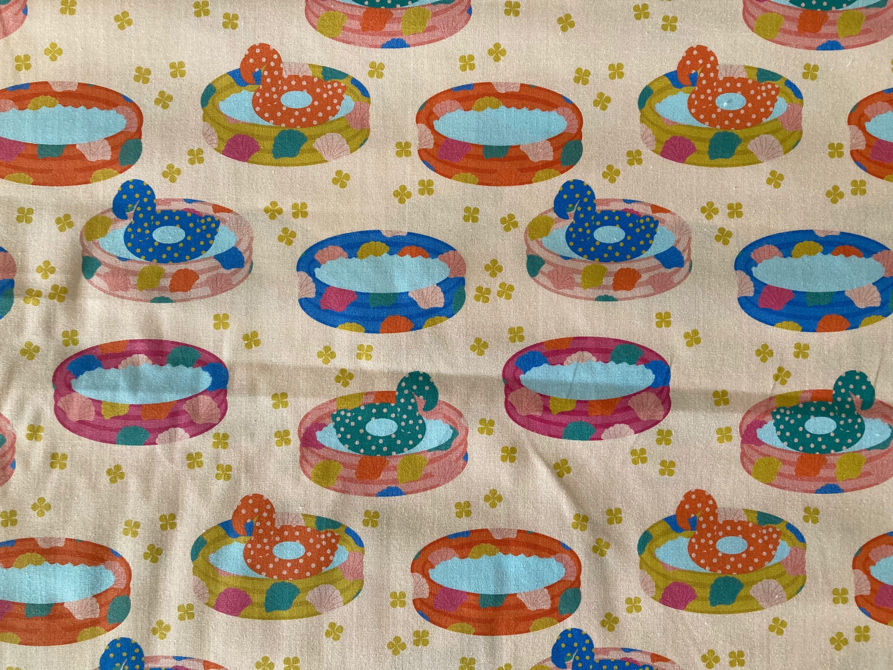 Sunshine Fabrics 100% Cotton Kiddie Pool ~ Vacay Mode Collection by Petite Hooray Exclusively for Milkshakes