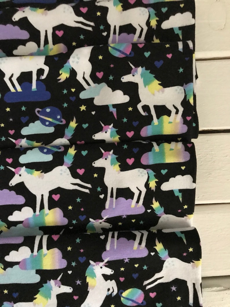 KNIT Unicorns in Space ~ Knit Collection by Dear Stella Designs 955/% CottonSpandex