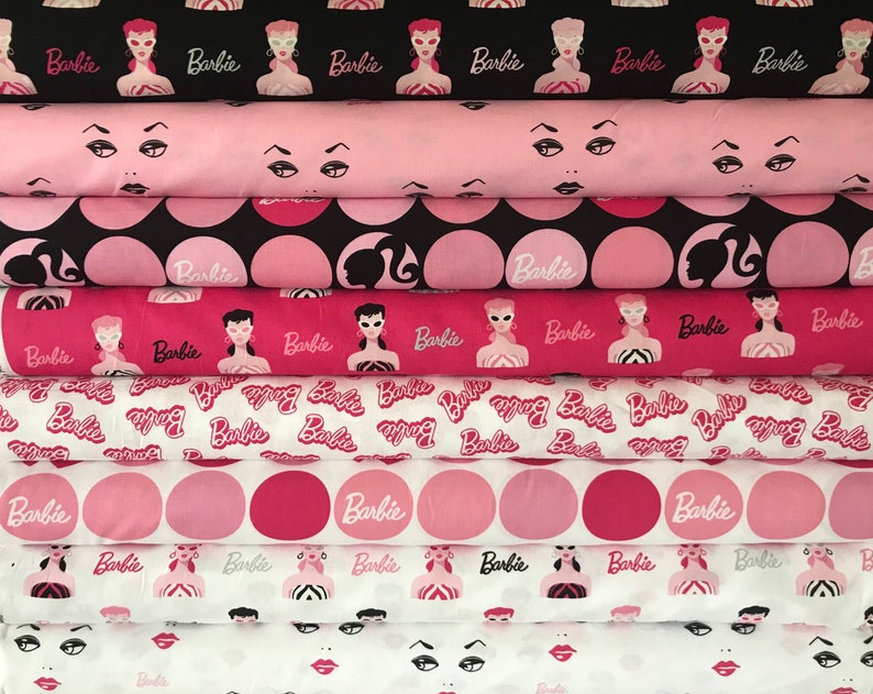 Barbie Polka Dots Pink Barbie Collection Riley Blake | Etsy