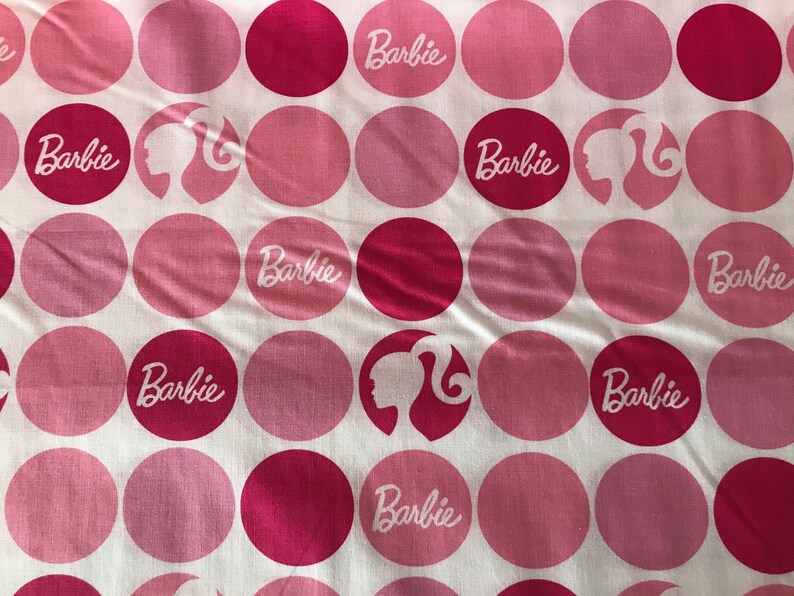 Barbie Polka Dots Pink Barbie Collection Riley Blake | Etsy