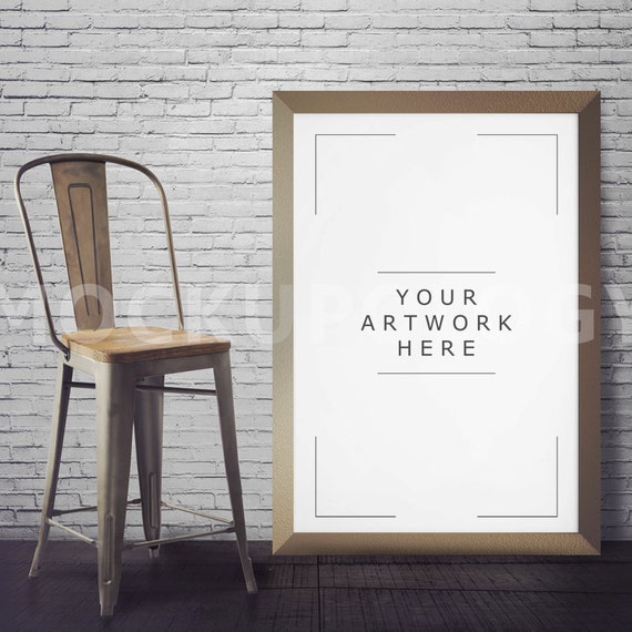 Gold Frame Frame Mockup Poster Mockup Styled Mockup Digital