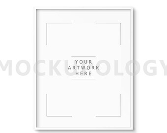 8x10 16x20 24x30 Vertical Digital Clean Matted White Frame Etsy
